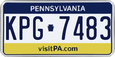 PA license plate KPG7483
