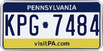 PA license plate KPG7484