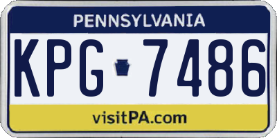 PA license plate KPG7486