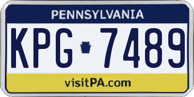 PA license plate KPG7489