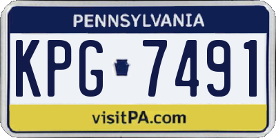 PA license plate KPG7491