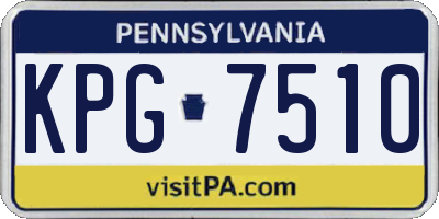 PA license plate KPG7510