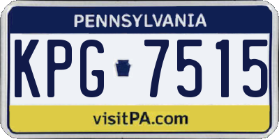PA license plate KPG7515