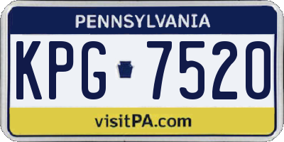 PA license plate KPG7520