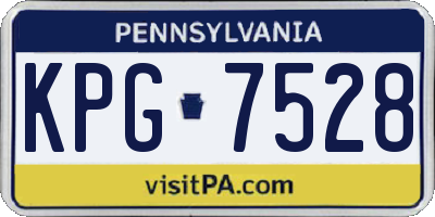 PA license plate KPG7528