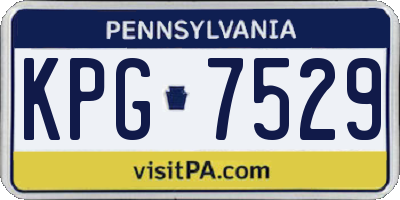 PA license plate KPG7529