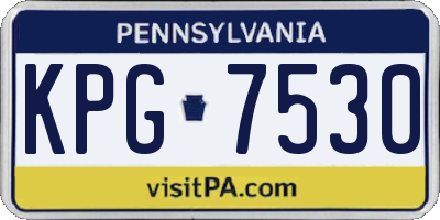 PA license plate KPG7530