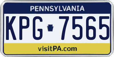 PA license plate KPG7565