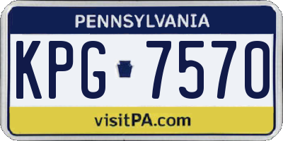 PA license plate KPG7570