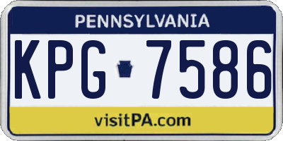 PA license plate KPG7586