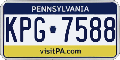 PA license plate KPG7588