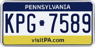 PA license plate KPG7589