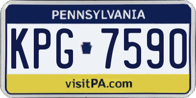 PA license plate KPG7590