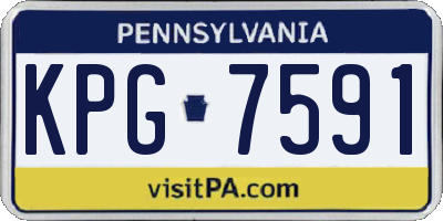 PA license plate KPG7591