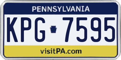 PA license plate KPG7595