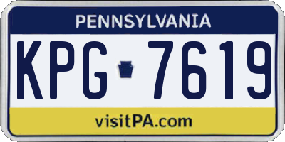 PA license plate KPG7619