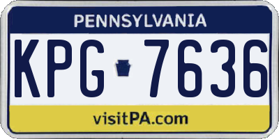 PA license plate KPG7636