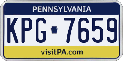 PA license plate KPG7659