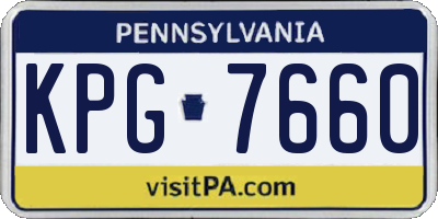 PA license plate KPG7660