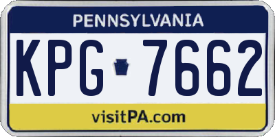 PA license plate KPG7662