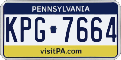 PA license plate KPG7664
