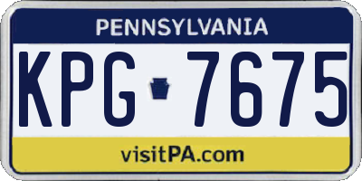 PA license plate KPG7675