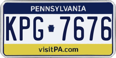 PA license plate KPG7676