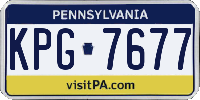 PA license plate KPG7677