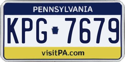 PA license plate KPG7679