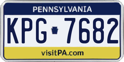 PA license plate KPG7682