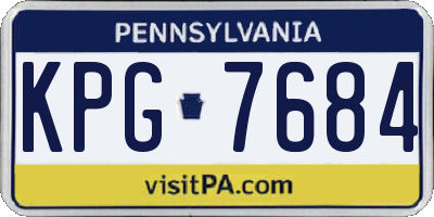 PA license plate KPG7684