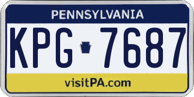 PA license plate KPG7687