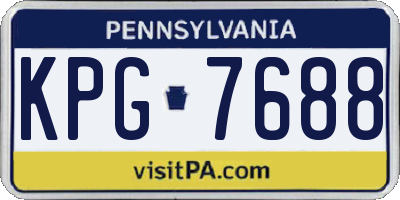 PA license plate KPG7688