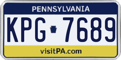 PA license plate KPG7689