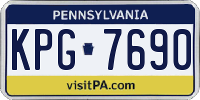 PA license plate KPG7690
