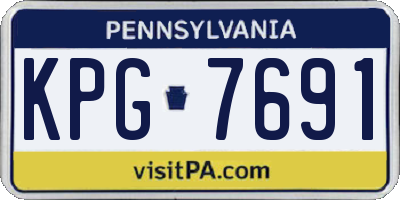 PA license plate KPG7691