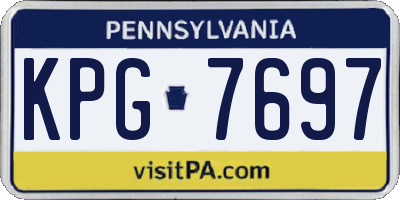 PA license plate KPG7697