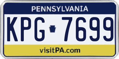 PA license plate KPG7699