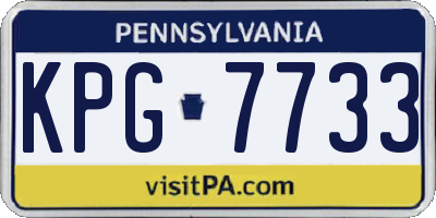 PA license plate KPG7733