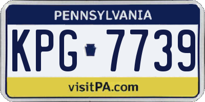 PA license plate KPG7739