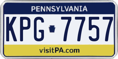 PA license plate KPG7757