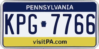 PA license plate KPG7766