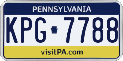 PA license plate KPG7788