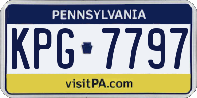 PA license plate KPG7797