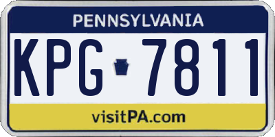 PA license plate KPG7811