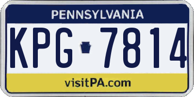 PA license plate KPG7814
