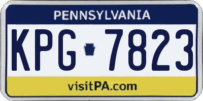 PA license plate KPG7823