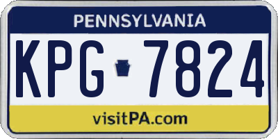 PA license plate KPG7824