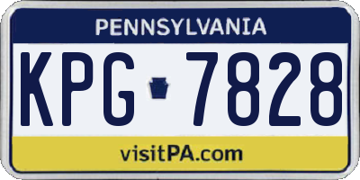 PA license plate KPG7828