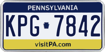 PA license plate KPG7842